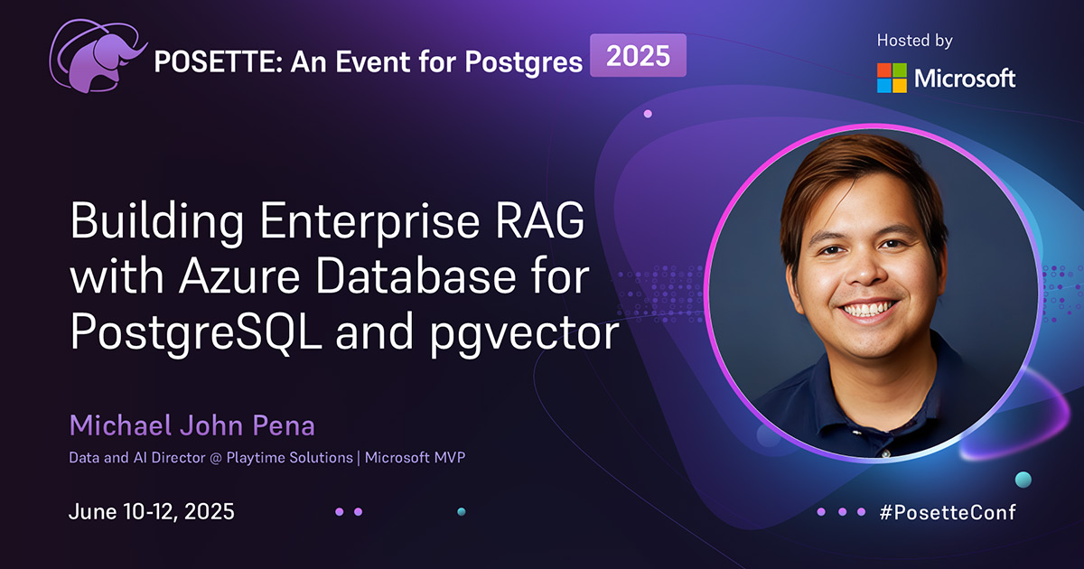 Building Enterprise RAG with Azure Database for PostgreSQL and pgvector ...