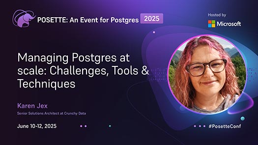video thumbnail for Managing Postgres at scale: Challenges, Tools & Techniques