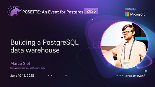 video thumbnail for Building a PostgreSQL data warehouse