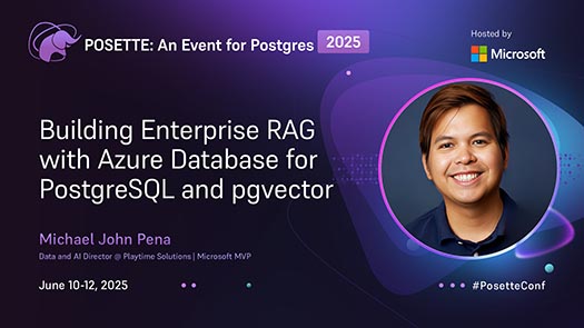 video thumbnail for Building Enterprise RAG with Azure Database for PostgreSQL and pgvector