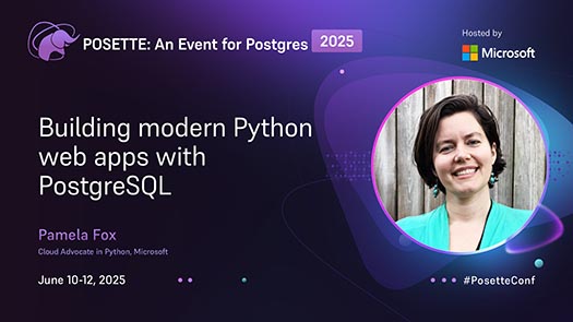 video thumbnail for Building modern Python web apps with PostgreSQL