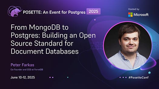 video thumbnail for From MongoDB to Postgres: Building an Open Standard for Document Databases