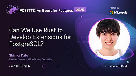 video thumbnail for Can We Use Rust to Develop Extensions for PostgreSQL?