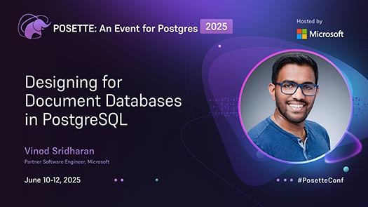 video thumbnail for Designing for Document Databases in PostgreSQL