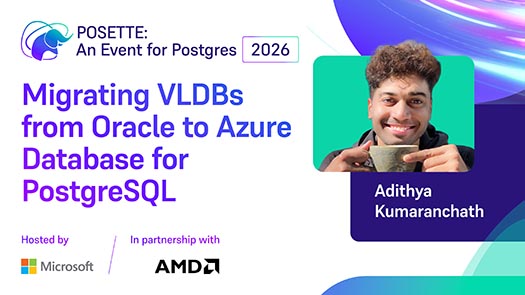 video thumbnail for Migrating VLDBs from Oracle to Azure Database for PostgreSQL