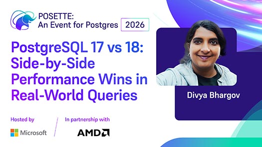 video thumbnail for PostgreSQL 17 vs 18: Side‑by‑Side Performance Wins in Real‑World Queries