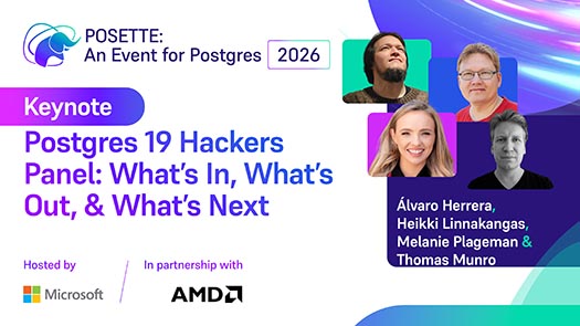 video thumbnail for Postgres 19 Hackers Panel: What’s In, What’s Out, & What’s Next