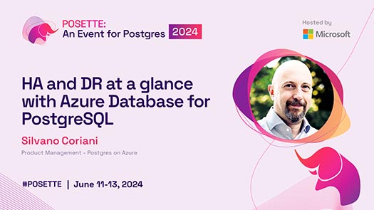 video thumbnail for HA and DR at a glance with Azure Database for PostgreSQL